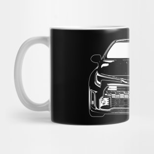 White GR Corolla Morizo Sketch Art Mug